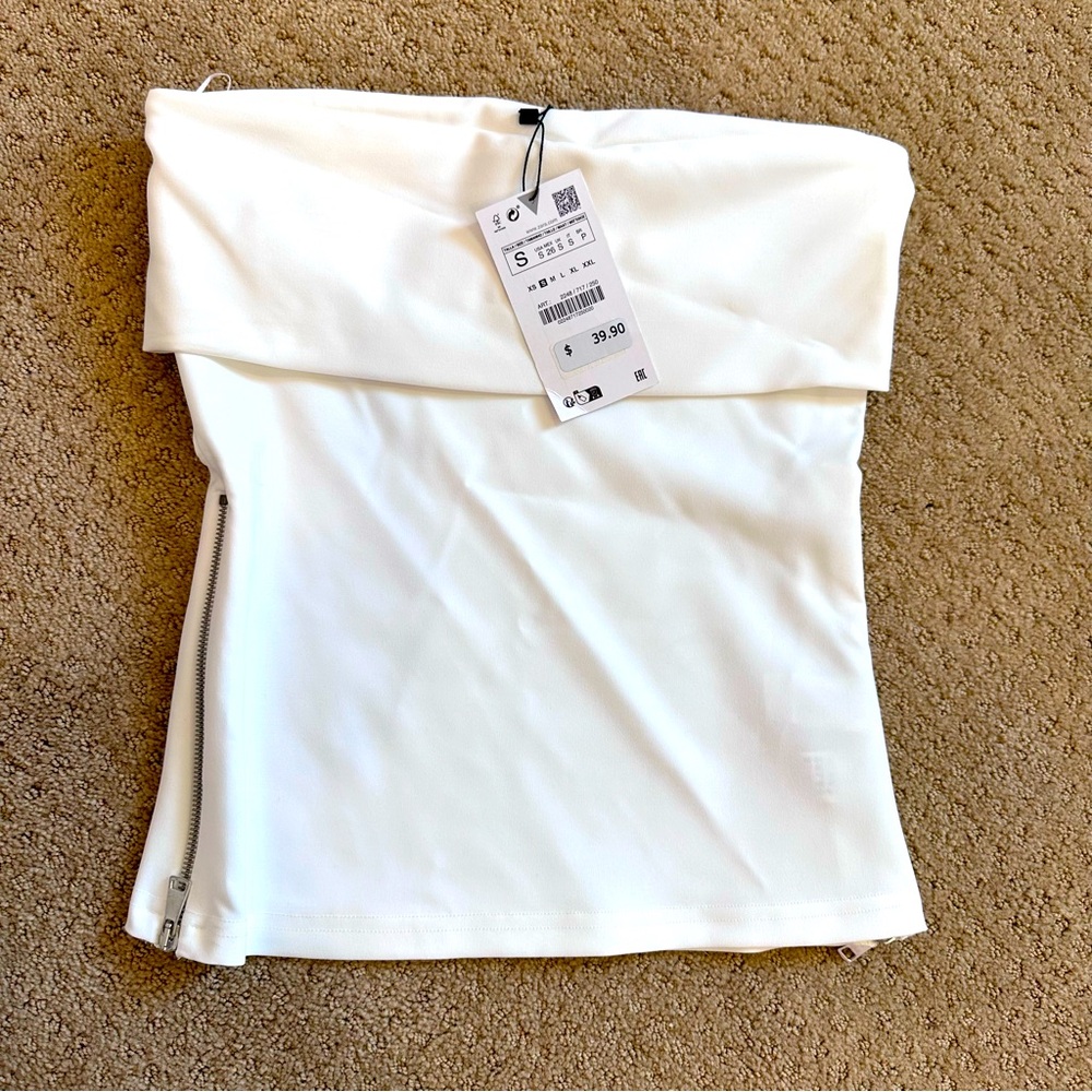 NWT Zara zipper tube top
